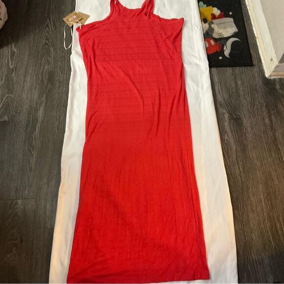 RACHEL Rachel Roy Casual Knit Racerback Maxi T-Shirt Dress S NEW Cherry Girl - Picture 6 of 11